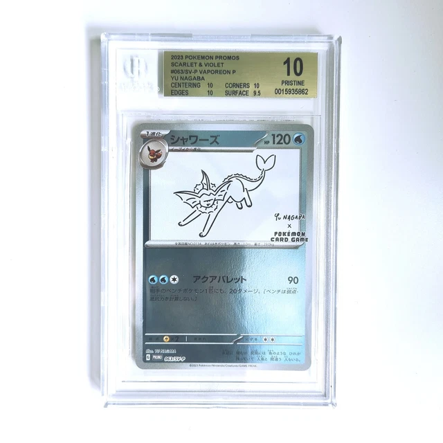 2023 Pokemon Japanese Scarlet & Violet Promo Yu Nagaba X PCG Vaporeon 63 Cgc 9 Mint