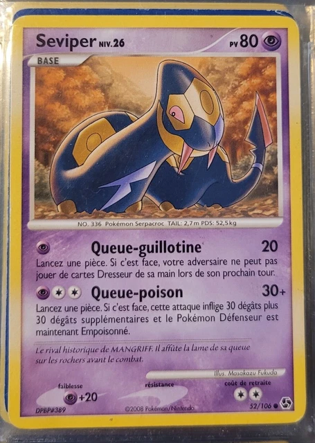 Pokemon Seviper 52/106 EX Diamond and Pearl France Card
