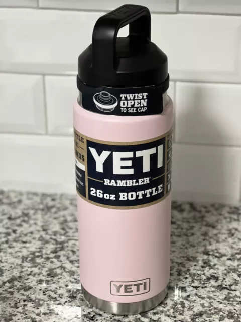 YETI Rambler 26 oz Bottle, Vacuum Insulated, Stainless Steel with Chug Cap,  Ice Pink