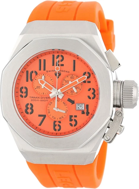 SWISS LEGEND HALLOWEEN Men s Trimix Diver Chronograph Watch Orange