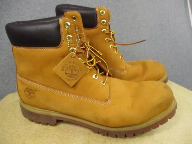 Timberland Men's 6 inch Premium Waterproof Boot 14 M Wheat Nubuck Work