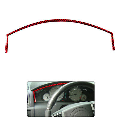 Vehicle Carbon Fiber Speedometer Inner Frame Sticker Decal For Chrysler 300 Red