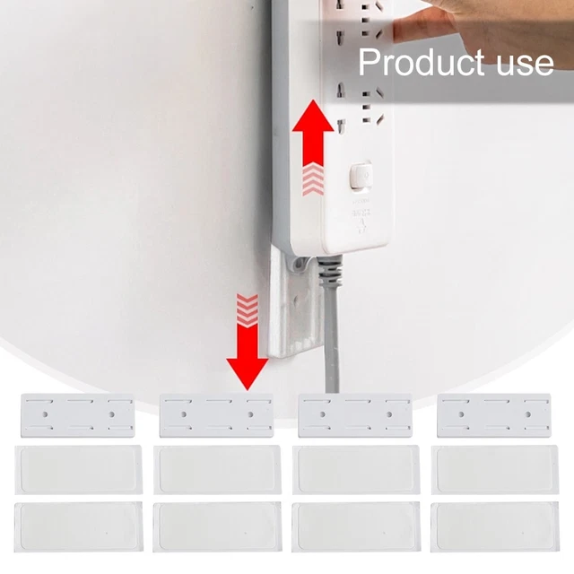 Soporte de llave de vaso de alta calidad 4 piezas montaje en pared blanco Pp plástico tiras eléctricas