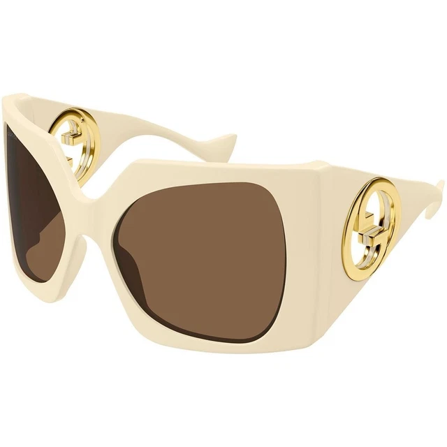 New Authentic GUCCI GG1255S 002 Ivory/Light Brown 64-20-125
