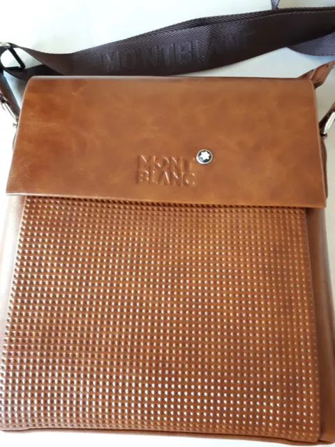 SACOCHE MONT BLANC HOMME 26 24 cm 4 poches compartiments rangement