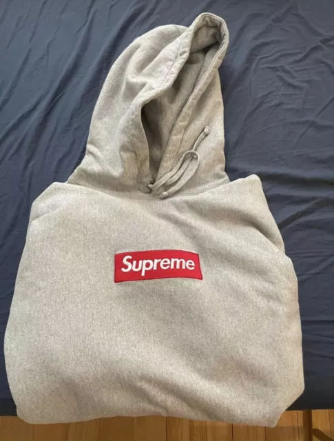 Supreme Box Logo Hooded Hoodie Charcoal Large IN HAND FW21 Fast Ship!