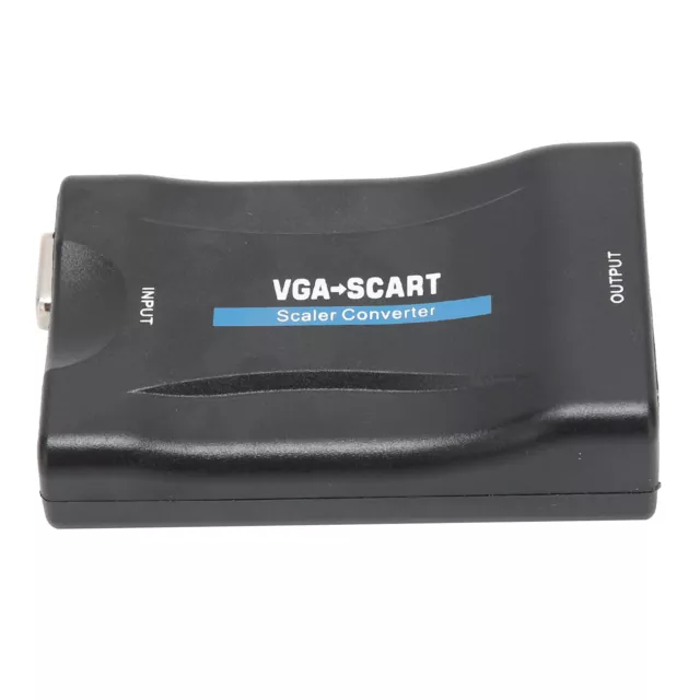 Convertisseur VGA Vers SCART Adaptateur Vidéo HD Alimentation Pour Ordinateur Av