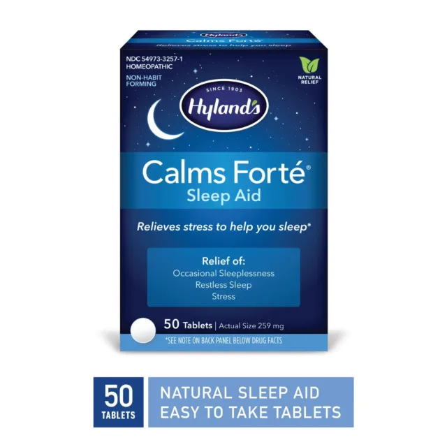 Ayuda para dormir Hylands Calms Forté alivia el estrés - 50 tabletas