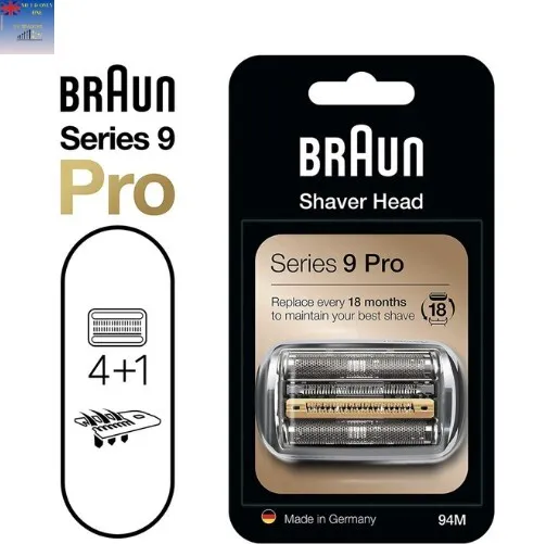 Braun Series 9 Pro Elektrorasierkopf, Ersatzteil Rasierteil kompatibel Wit