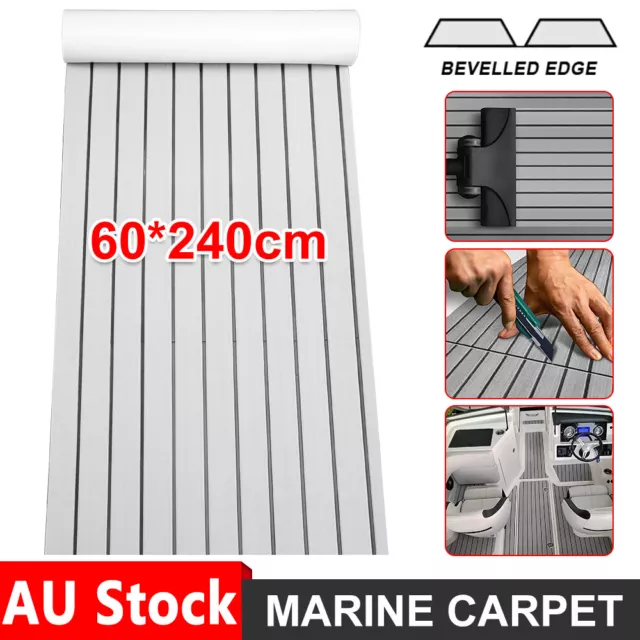 Light Grey EVA Foam Boat Flooring Faux Teak Decking Sheet Marine Carpet 60×240cm