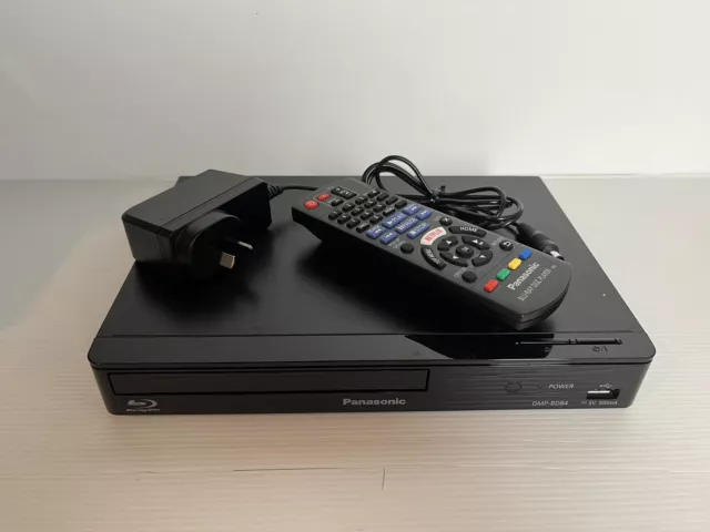 Panasonic DMPBD84 Blu-ray Player With Remote And Power Cord Free Postage VGC