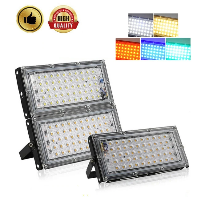 50W LED Flutlicht Fluter Strahler Außen Scheinwerfer Baustrahler Garten Lampe DE