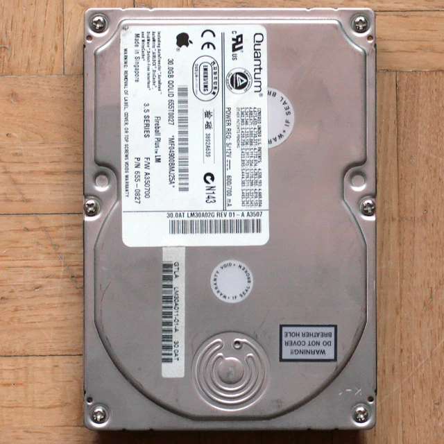 Disque Dur • Hard Drive • Apple • Quantum • Fireball Plus Lm • 30 Gb • Ata/Ide