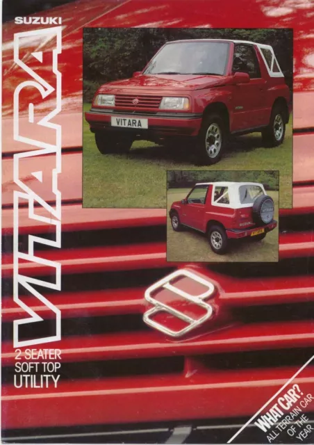 Suzuki Vitara 1.6 Soft Top Utility 1989 Original UK Sales Leaflet Brochure