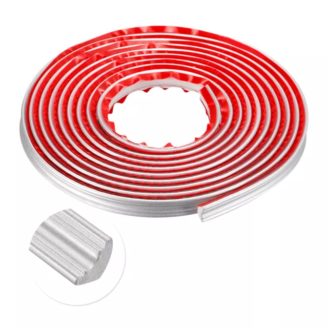Borde de moldeo de pared flexible, 1/2 pulgada x 10 pies para decoración de esquina de pared, plata