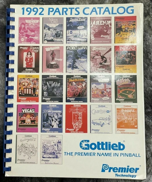 ORIGINAL RARE 1992 Gottlieb pinball machine Parts Manual 206 pages