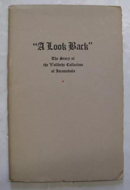 Antique Rare Books Printing A Look Back Vollbehr Collection Incunabula AIGA 1934