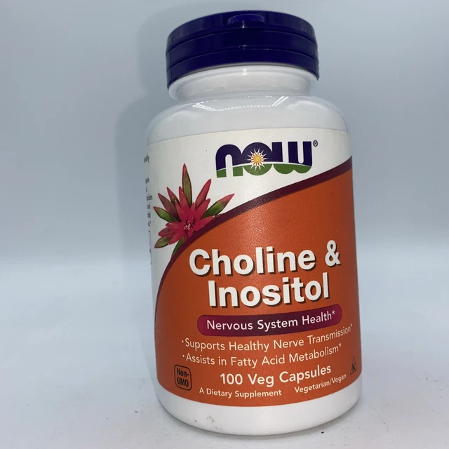 NOW FOODS, CHOLINE & Inositol, 500mg x 100 Capsules - Nervous System ...