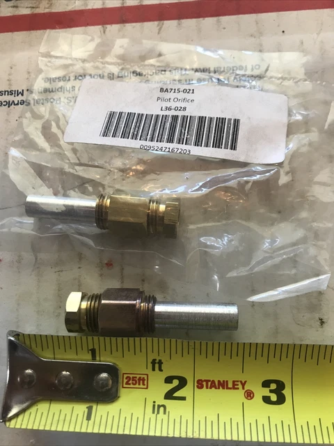 BASO 715-021 .021” Nat Gas Pilot Orifice J982HKW NEW L36-028 Reznor