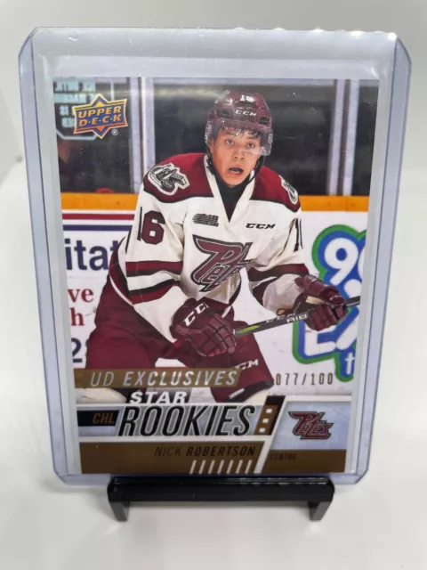 2017-18 Upper Deck UD CHL Exclusives Star Rookies Nick Robertson Rookie /100