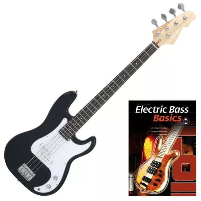 Basse Electrique Guitare E-Bass 4 Cordes PB Preci-Style Pickups 22 Frettes Noir