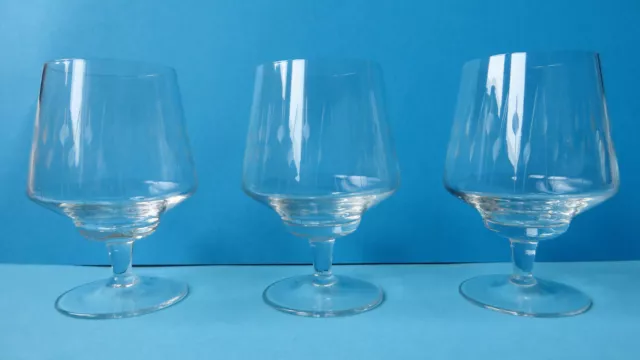 3 X Cognacgläser Weinbrandgläser Schwenker Gläser Glas mit Schliff 9,5cm hoch