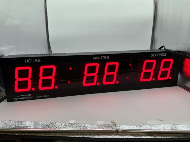 Symmetricom Digital Time Clock Model RD-4 Hours/Minutes/Seconds - 30 1/2" Long