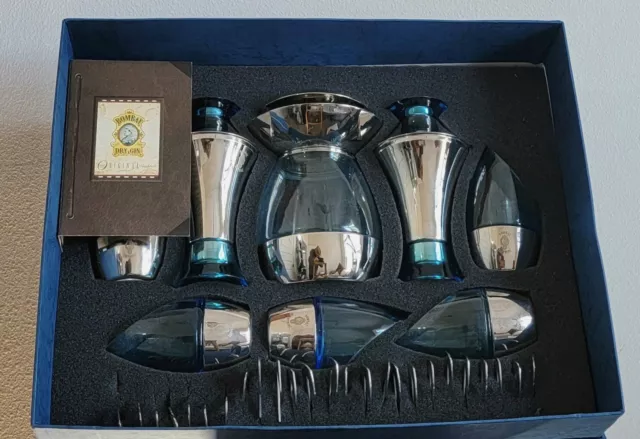 RARE 2001 Harry Gutfreund for BOMBAY SAPPHIRE 💠 Cocktail Shaker Set Gin Martini