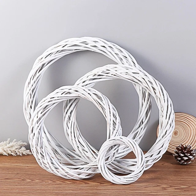 Stravagante anello in rattan natalizio vimini ghirlanda vite decorazione da appendere