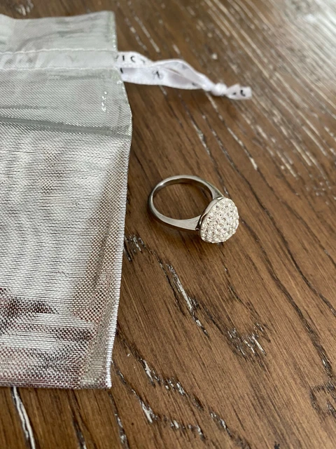 SUPERBE BAGUE MATY Pl. Or Avec Petit Brillant Avec Boite Neuve