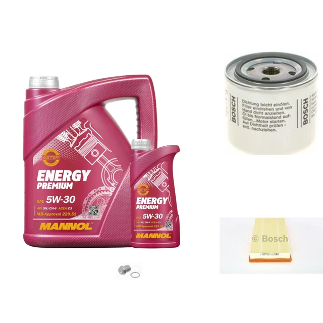 Bosch Pacchetto di Ispezione 6 L mannol Energy Premium 5W-30 per Volvo 850