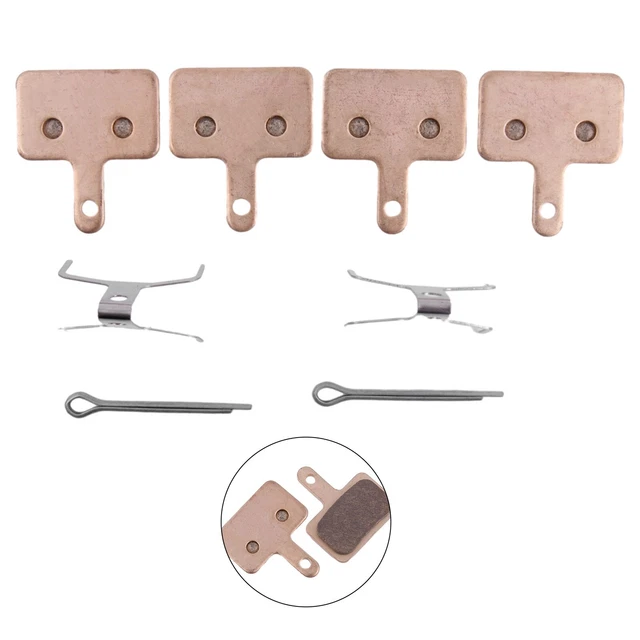 2 Pairs Full Metal Disc Brake Pads For Ebikes - Copper Construction, Better Heat Dissipation