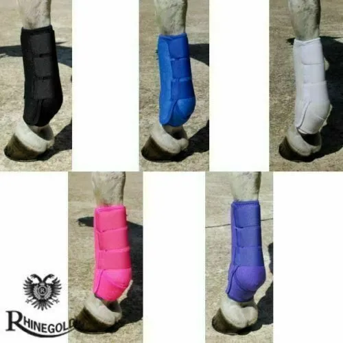Rhinegold Horse Sports Medicine Wrap Support Exercise Boots 5 Colours 636