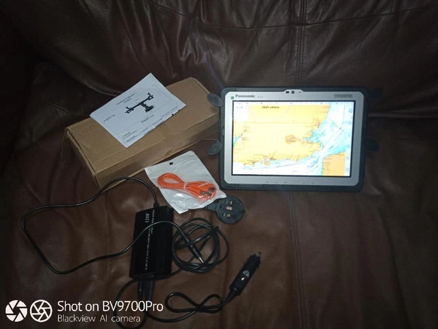 10.1 PANASONIC Toughbook Fz-A3 Android Chartplotter,2025 Uk Chrts,Full ...
