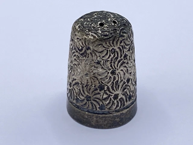 Antique Silver Hallmarked Birmingham 1901 Thimble By John Tongue