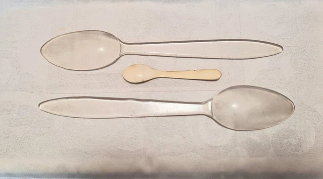 3 uralte "Original-Löffel Apotheke/Drogerie" aus Plexiglas u. Horn hergestellt? 2