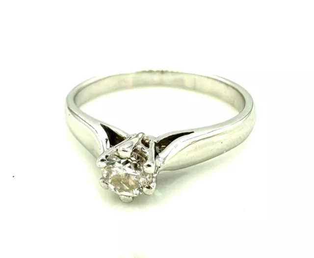 MAGNIFIQUE BAGUE OR 18 CARATS - Solitaire diamant 0,20 carat - 2,69 g