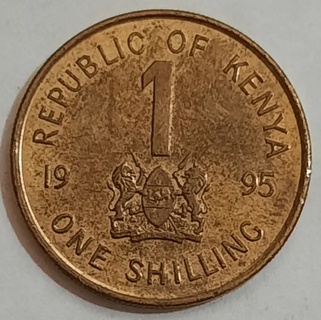 ONE CENT COINS: 1995 Republic of KENYA 1 Shilling Circulated Ungraded