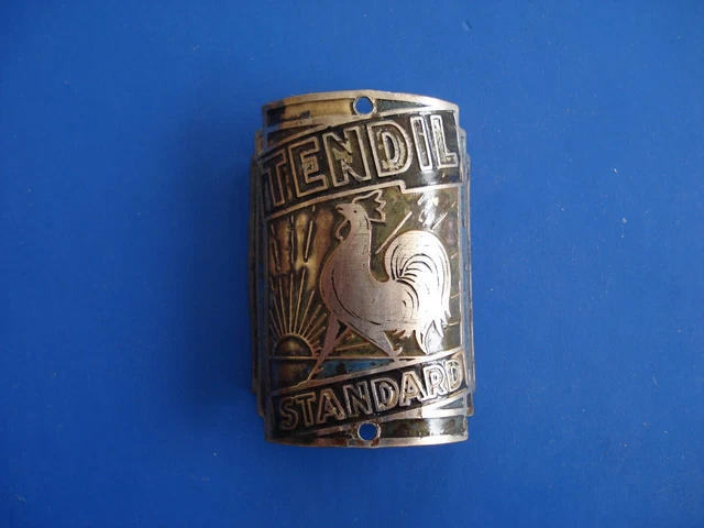 Plaque emaillee de Velo Cycles PEUGEOT Old Enameled Bike Head Badge