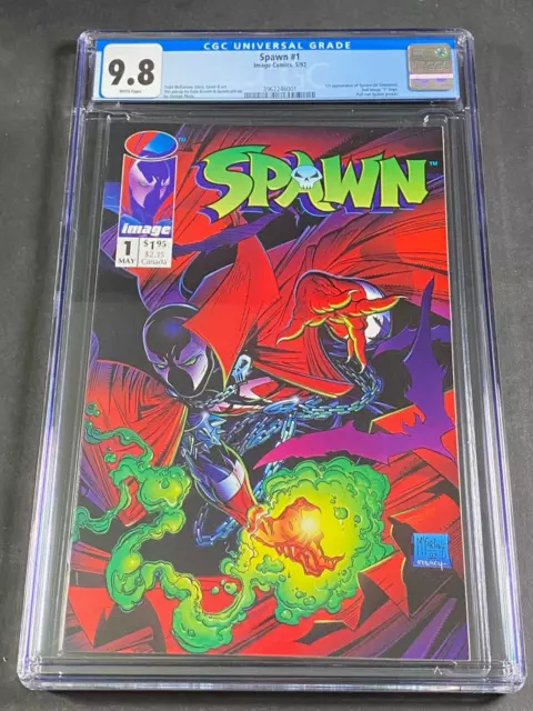 Spawn #1 CGC 9.8 WT Pgs 1992 3962246001 Image Comics Todd Mcfarlane