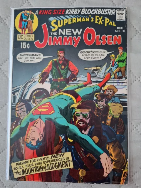 Superman's Pal , Jimmy Olsen  # 134  1970 Jack Kirby Art First Darkseid Cameo