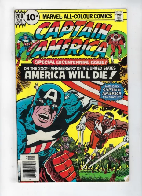 Captain America # 200 Bicentennial Issue Jack Kirby story/artwork Aug 1976 VG/FN