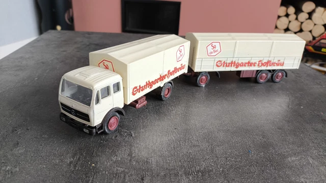 GESCHA REMORQUE DE camion porte-char 1/50 trailer no box conrad wsi