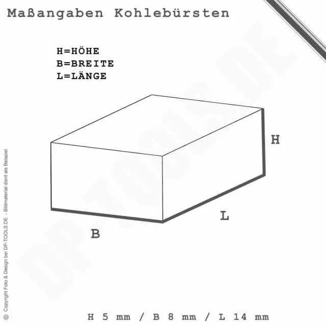 Cepillos de carbón carbón para Bosch PSB 570 RE, PSB570 RE 2 unidades 2607014017 5x8mm 3