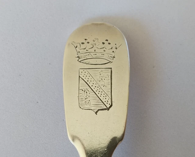 Petite Cuillère Ancienne En Argent Massif - Tarare Lyonnais - Vintage