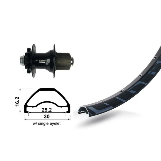 Roue avant 27.5 VTT Velox Trucky 30 Boost à disque 6 trous axe