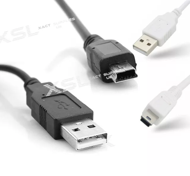 0.5m to 5m Long Mini USB Charge Sync Cable Lead For PS3 Controllers, HDD Sat Nav