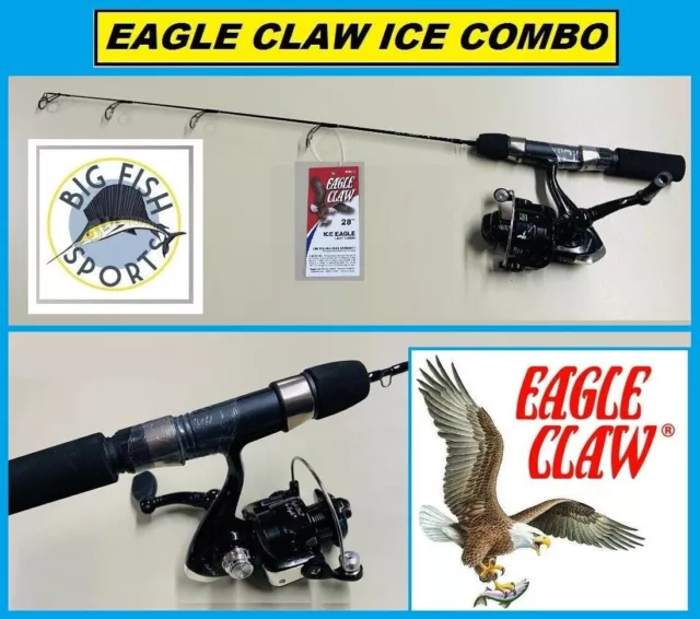 Eagle Claw Surf Beast Spin Combo 2pc 8' M Glass MSSB802MS~FREE Shipping