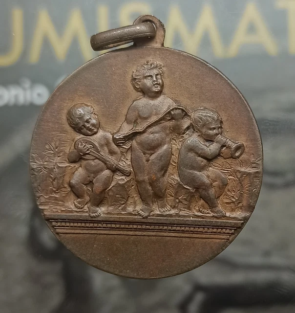 Milano - medaglia cinquantenario civica scuola di canto - 1919