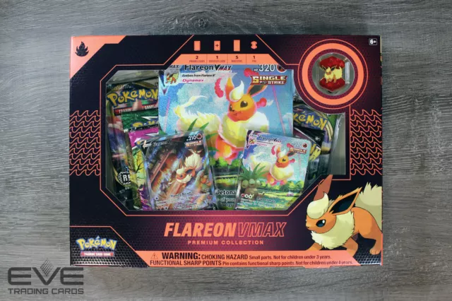 Pokemon Flareon VMAX Premium Collection Box - Brand New & Sealed UK Stock